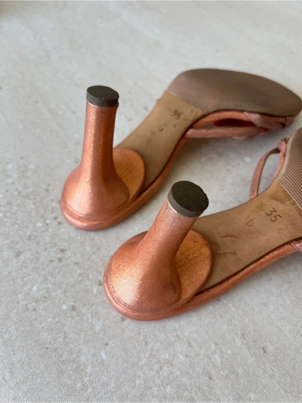 CHANEL Vintage Camellia Shell Sandals